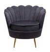 Низкое кресло ракушка Pearl Black