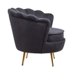 Низкое кресло ракушка Pearl Black