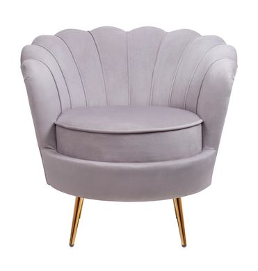 Низкое кресло ракушка Pearl Grey